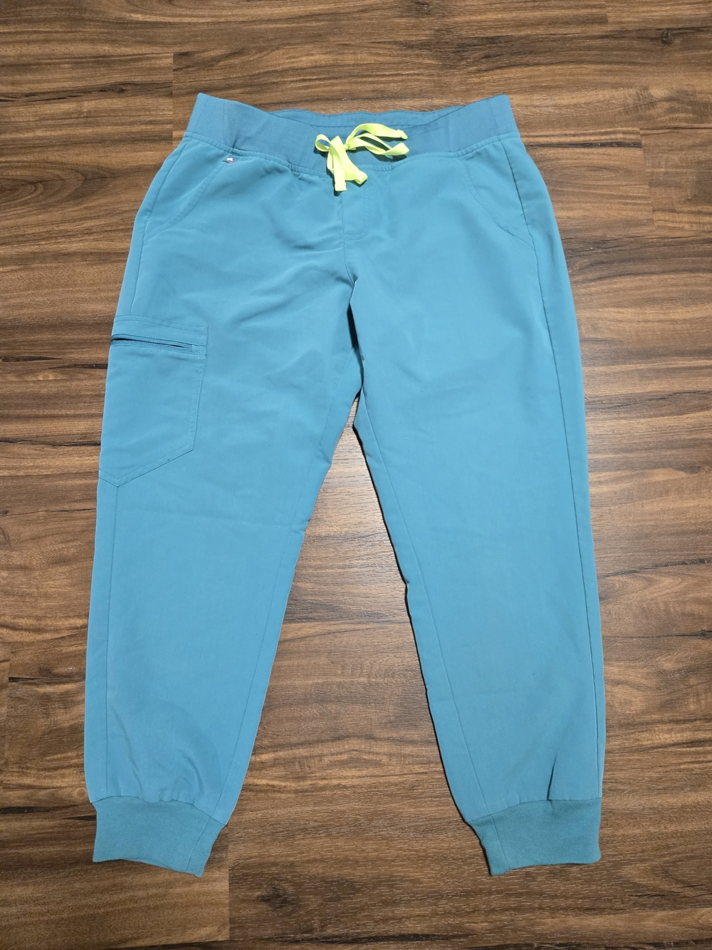 FIGS Women's Scrubs Zamora Joggers - Limited Edition Marine Cactus, Large Petite